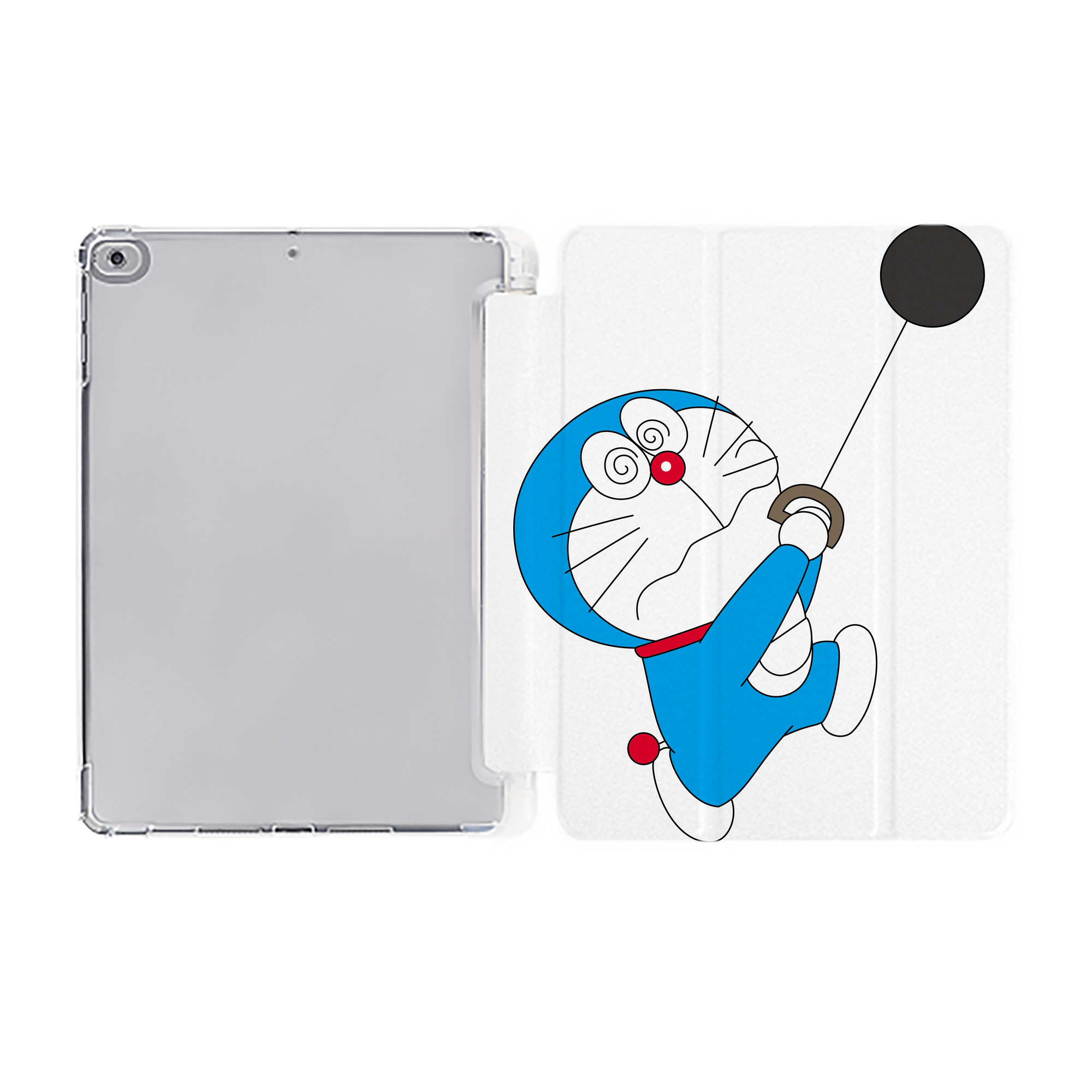 （画像用） ドラえもん Doraemon IPad ケース ペン収納付き 三つ折りスタンド PUレザー×シリコン 対応機種9.5/10.5/10.9インチ